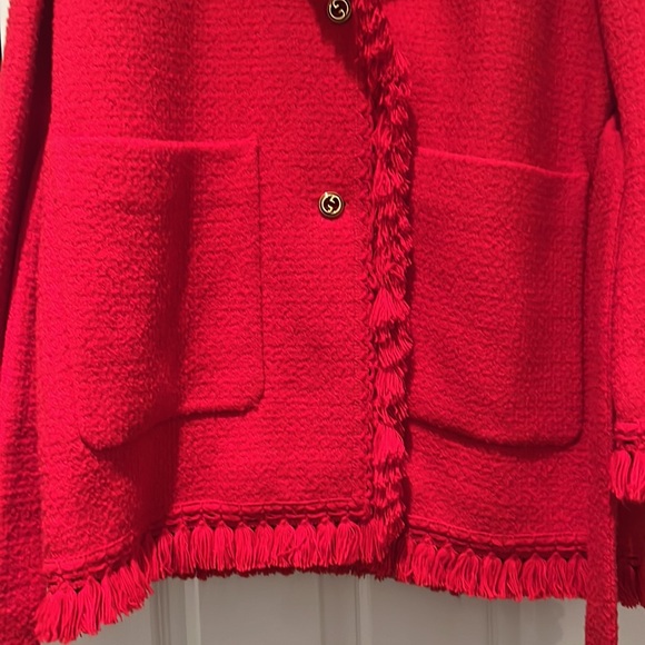 GUCCI red tweed coat - Picture 4 of 4